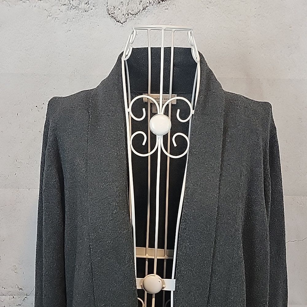 Christopher And Banks Grey Open-Front Sweater Ext… - image 2